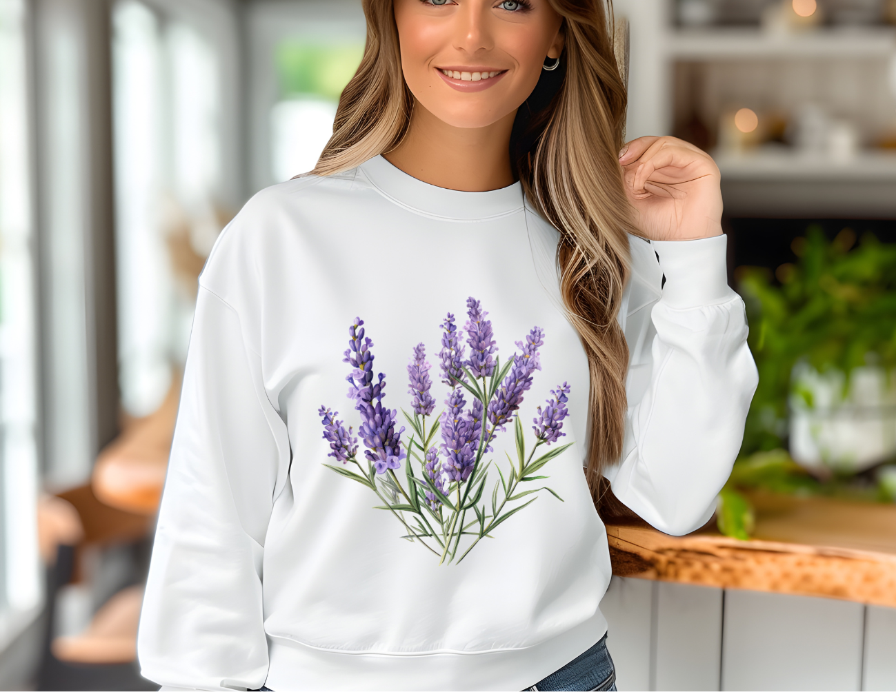 Lavender Crew Sweater