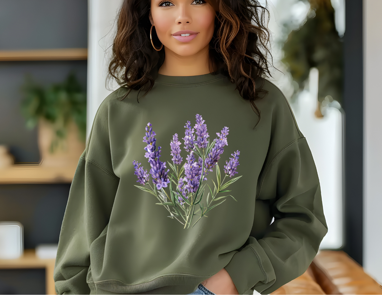 Lavender Crew Sweater