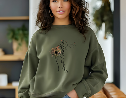 Just Breathe Crew Sweater