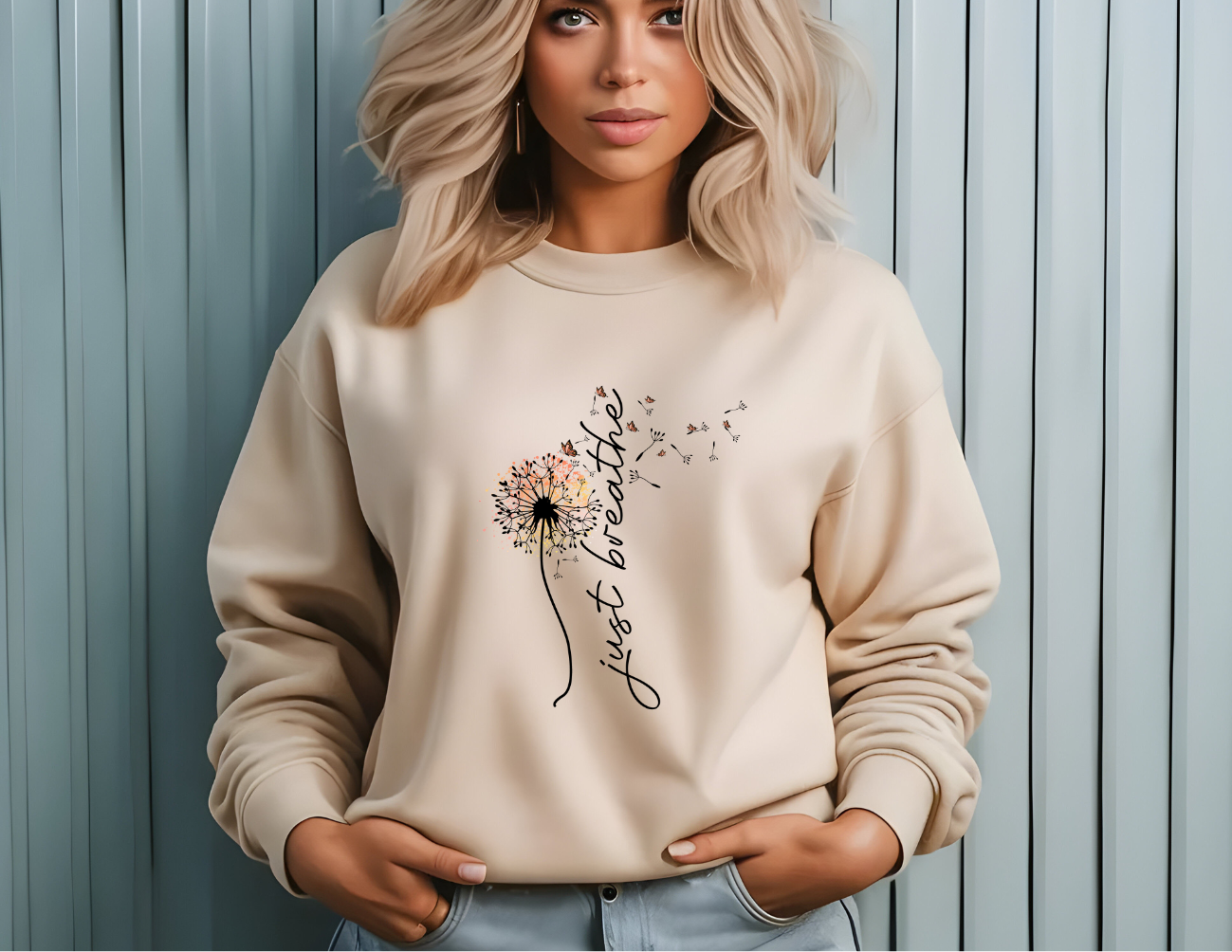 Just Breathe Crew Sweater