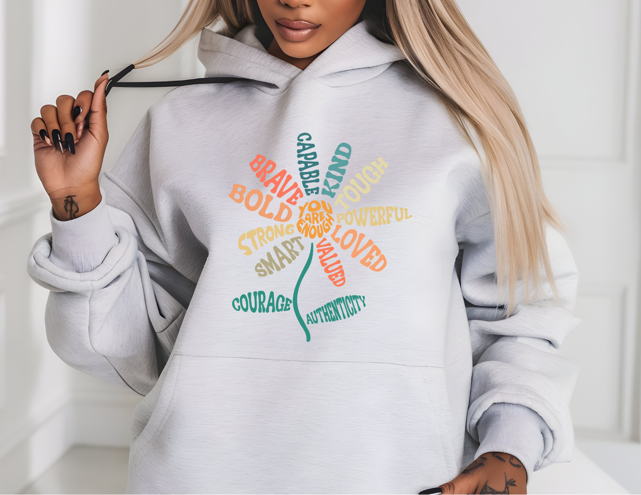 Bloom with Positivity Hoodie